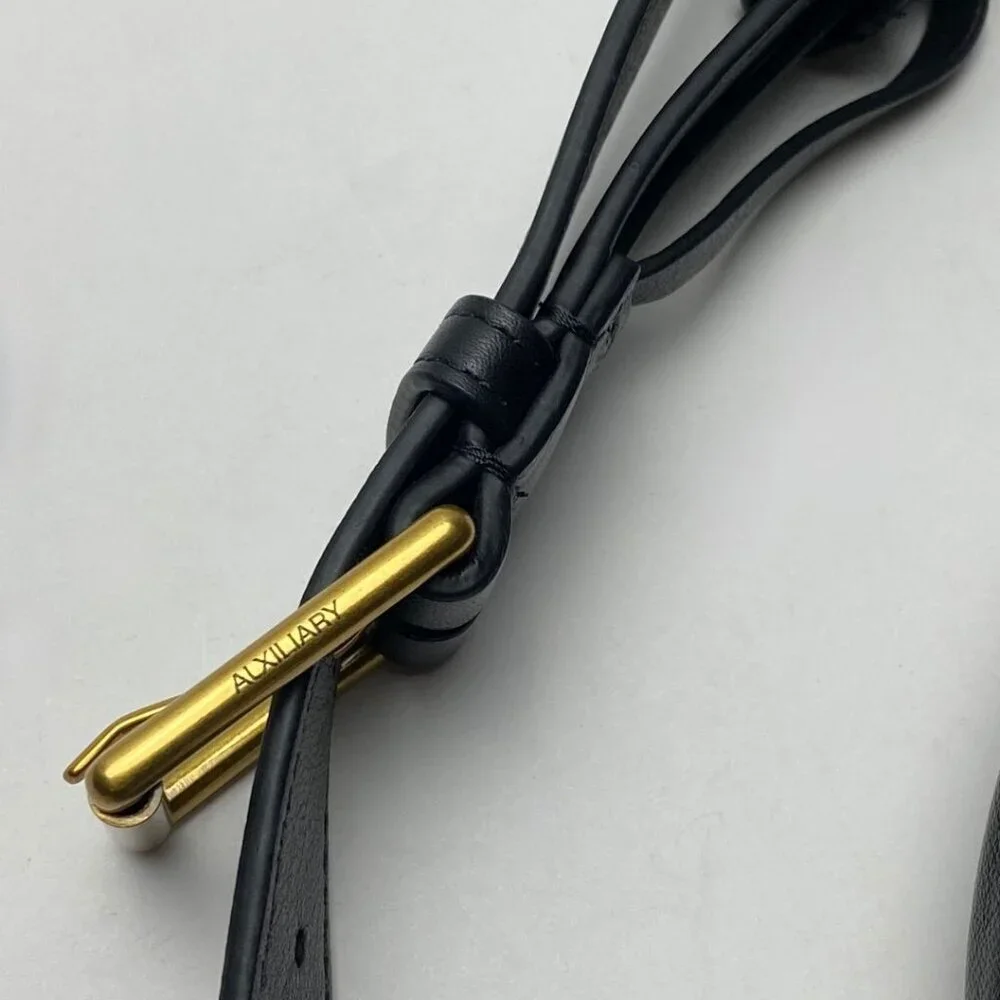 ARITZIA Auxiliary Leather Belt Bag Fanny Hip Pack Black - Picture 8 of 13